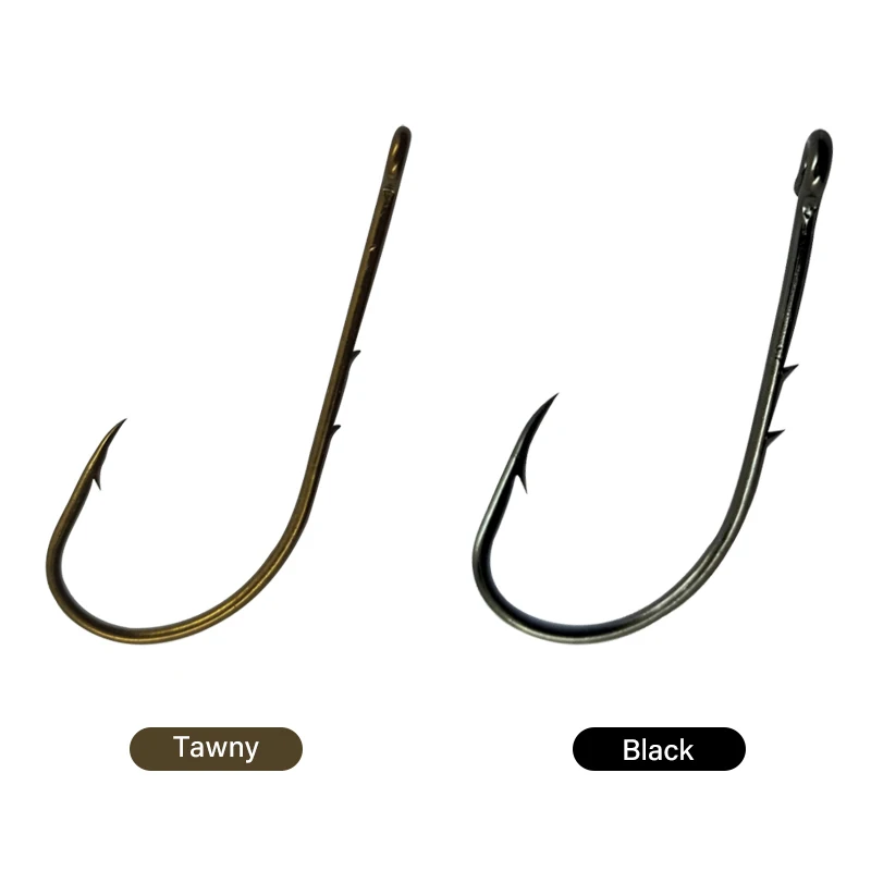 Mosodo-anzuelo de pesca con púas, accesorio de acero al carbono, doble púas, 1 #-14 #, 100 Uds. - imagen 4