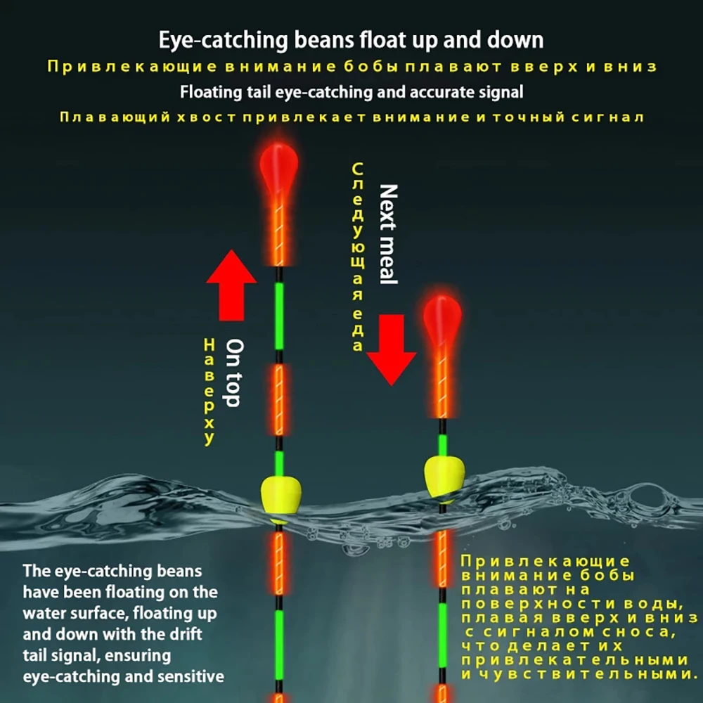 Flotadores de pesca de aguas poco profundas, bola flotante de deslizamiento, compuesto Nano Bobber especial para equipos de amantes de la pesca miopía - imagen 2