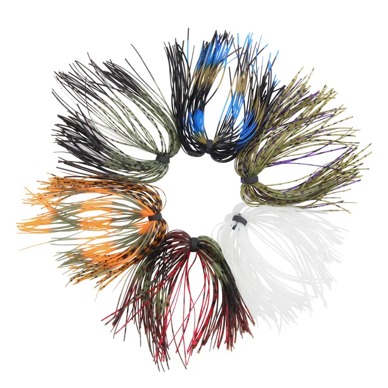 24/48/60 Uds. Faldas Spinnerbait Jig Bait Bass señuelo faldas de silicona DIY Spinner cebo Buzzbaits Jig accesorios de señuelo de pesca - imagen 4
