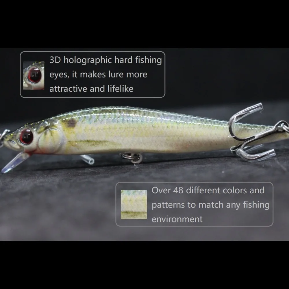 Señuelo Minnow duro WLure HM590 – Realista con transferencia de peso - imagen 3