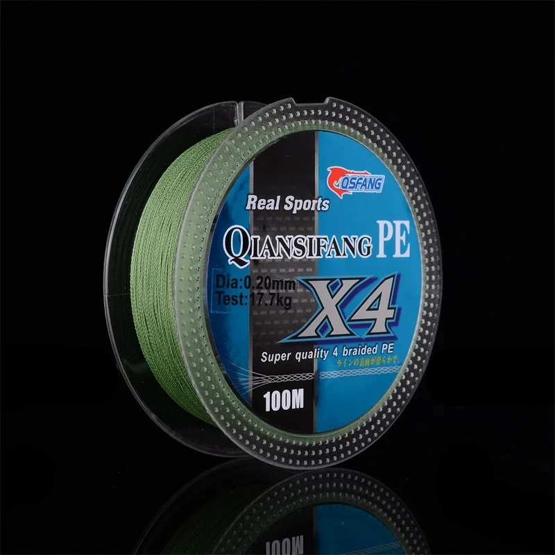 Línea de pesca de gran caballo, 100m, 0,2 #-10,0 #, línea de pesca de PE verde, línea de pesca, accesorios trenzados, 1 Uds. - imagen 2