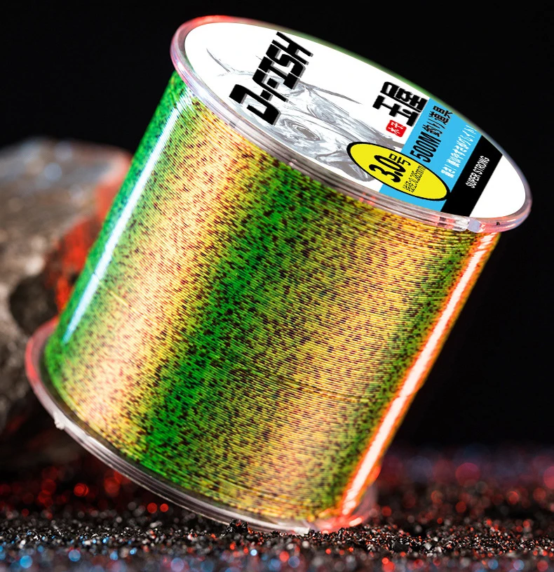 Sedal Invisible de fluorocarbono, hilo de pesca con mosca, monofilamento biónico, hilo de nailon para carpa, 500m