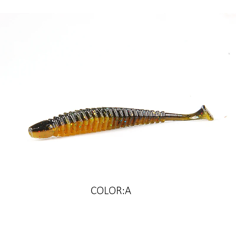 2019 nuevos señuelos blandos 6,2 CM 7,5 CM 9CM cebos señuelo de pesca Leurre Shad doble Color cebo de silicona T cola Wobblers - imagen 3