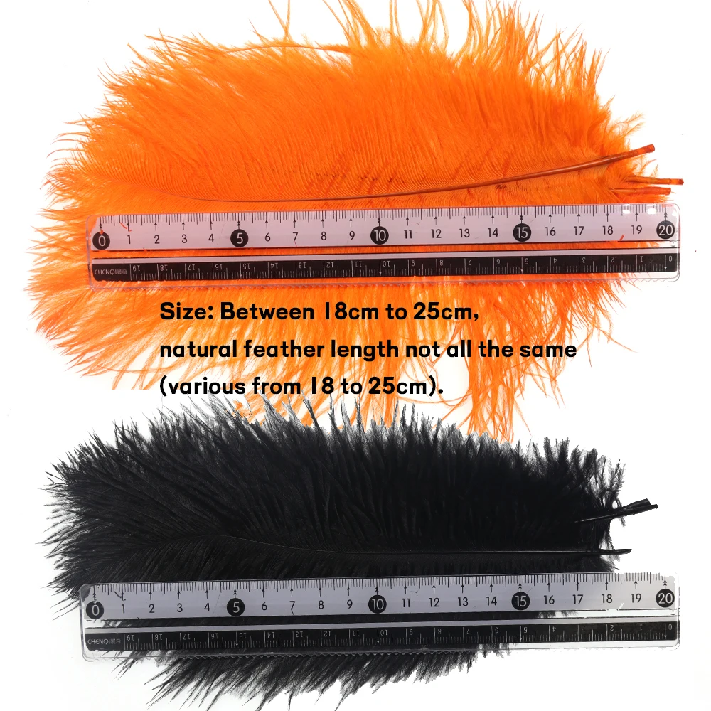 WIFREO 5 uds 18-25cm atado de moscas plumas de avestruz para Streamer Ninfa Steelhead indicador avestruz Herl Plume Material corporal esponjoso - imagen 2