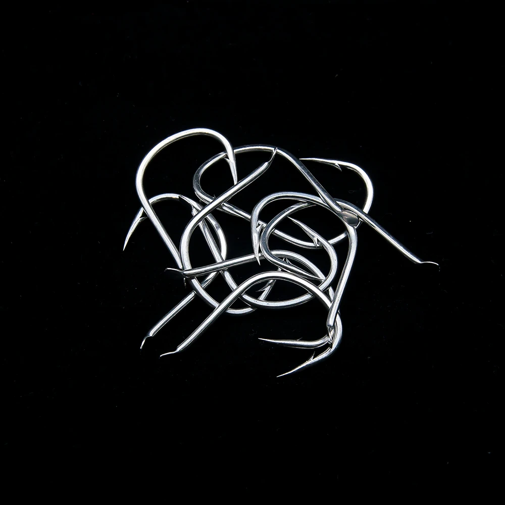 Anzuelos de pesca Jigging de paso lento, 10 unids/lote, 1/0, 2/0, 3/0, 4/0, estañado de alta calidad, evita la corrosión, para Lucio de mar, agua salada - imagen 3