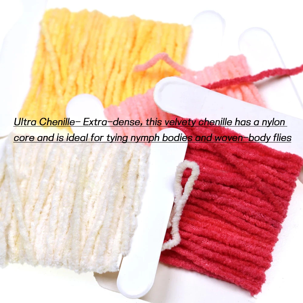 WIFREO 3 uds * 2M Ultra chenilla ninfas Pupas serpentinas moscas húmedas atado Material Vernille para gusanos San Juan Eggi Juan Kenobi - imagen 4