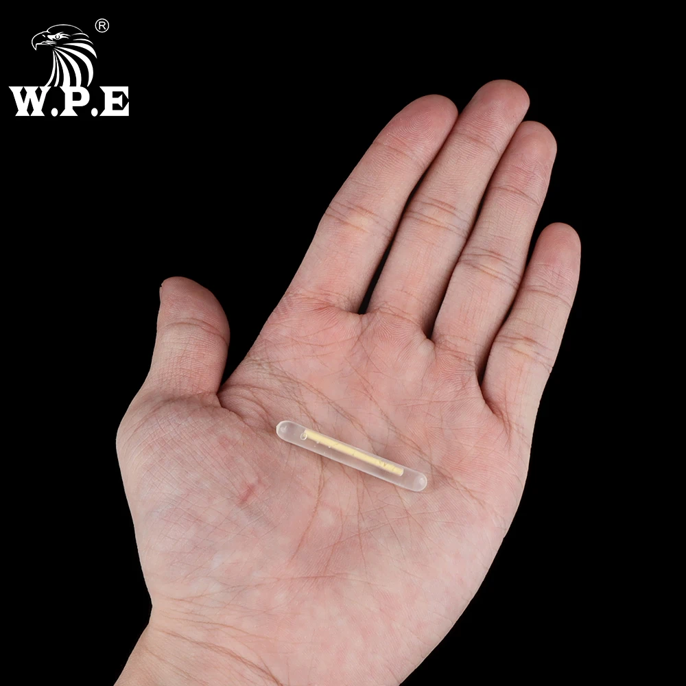 W.P.E-flotador de Pesca fluorescente, palo luminoso de luz, aparejos de Pesca de carpa, flotador nocturno, 15/30/45 Uds., 4,5x39mm - imagen 4