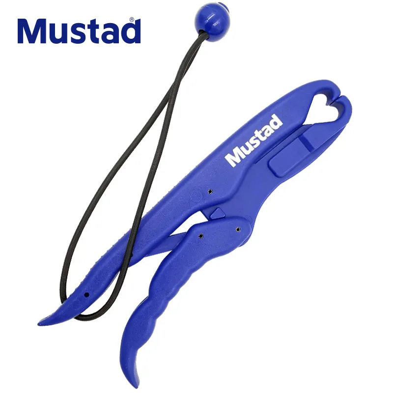 Mustad-empuñadura de pesca de plástico ABS, pinza flotante de 25cm, controlador de peces ultraligero con cuerda de retención, herramienta de señuelo de pesca