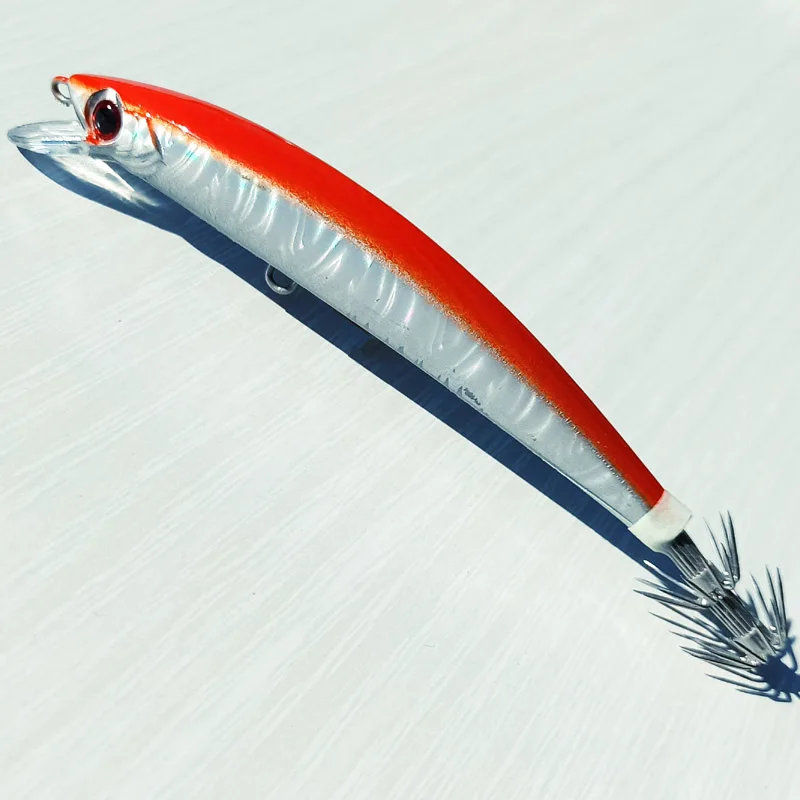 5 uds 14cm/23g plantilla de pulpo que se hunde plantillas de calamar pesca señuelos de calamar señuelo de pesca duro anzuelo de pesca fuerte - imagen 3