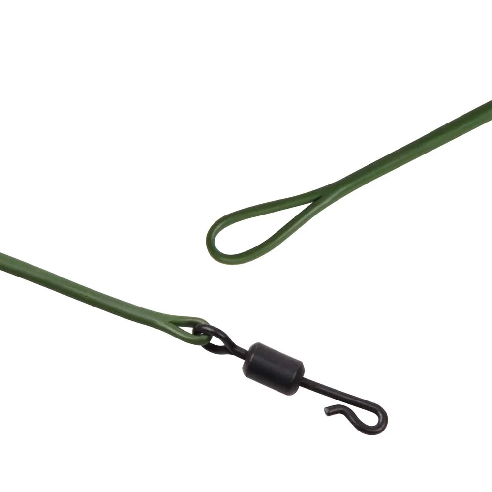 Línea de guía de pesca de carpa, líder de alambre de fluorocarbono fuerte con aparejos giratorios de cambio rápido, 1 pieza, 1M, 80lb - imagen 4