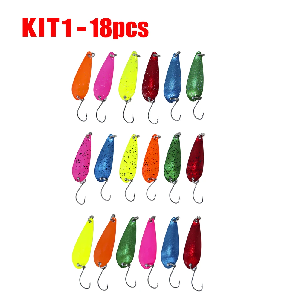Conjunto de Señuelos de Pesca de agua dulce Jerry, Kit de señuelo de cuchara de trucha, surtido, Spinner de Metal, venta al por mayor - imagen 2