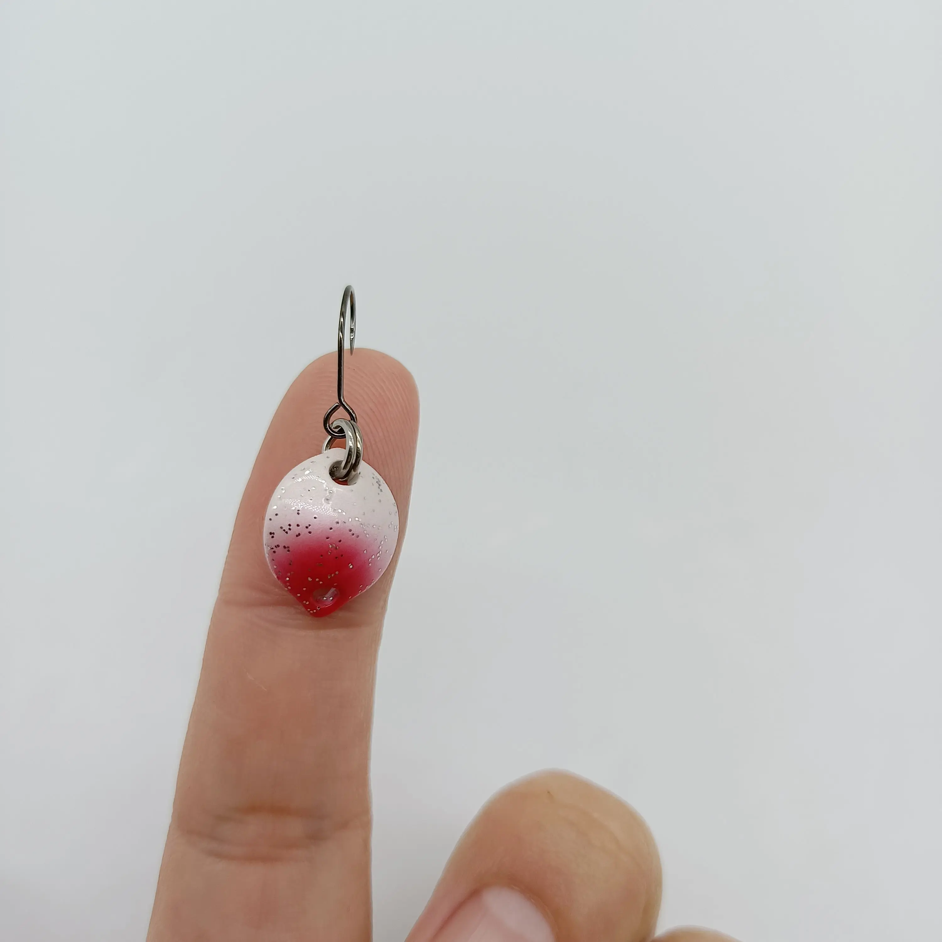 DUODUOYU-Mini señuelo de pesca de 1 piezas, cebo metálico de 1,8g/14mm, de un solo gancho, giratorio, duro, para trucha, lubina, Lucio, pesca en hielo - imagen 2