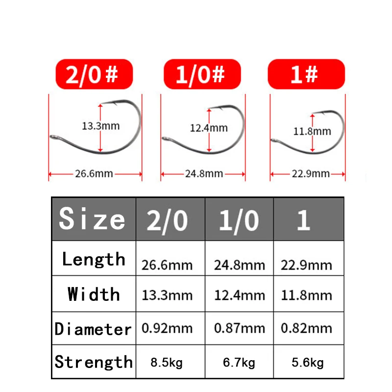 Anzuelo de pesca de carpa circular, anzuelos de 50 piezas, tamaño 3-3/0 #, Ojo de anillo, Japón, púas, aparejos de pesca de una sola plantilla - imagen 2