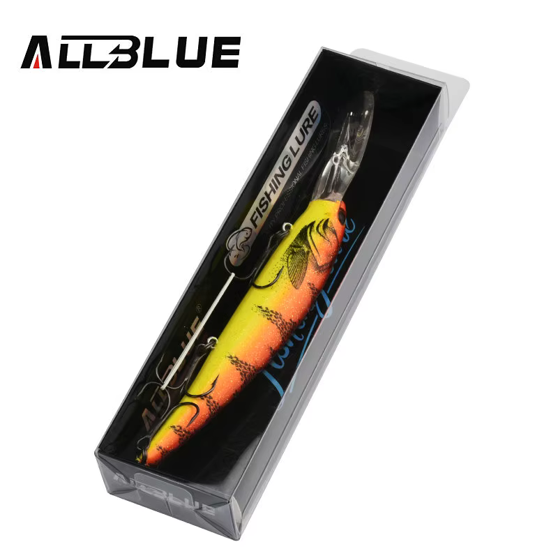 ALLBLUE-señuelo de pesca de curricán, Wobbler, 125MM, 19G, flotante, Crankbait, Minnow, Lucio, profundidad de 3-8M, aparejos de pesca - imagen 4
