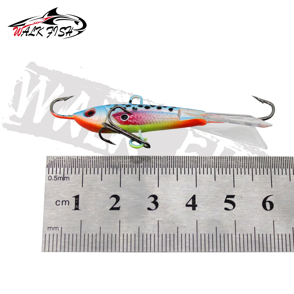 WALK FISH-señuelo para pesca en hielo, 1 Uds., 10,5g, 6cm, equilibrador para pesca de invierno, cebo artificial, plantilla de plomo, señuelo de pesca de carpa dura - imagen 5