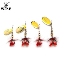 W.P.E Anzuelos triples cuchara giratoria para lubina
