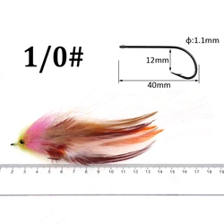 Pike Streamer Mosca para trucha, steelhead y salmón, tamaño 1/0