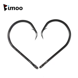 Bimoo Anzuelo Inline Circular Níquel Negro Acero Carbono Mar