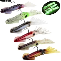 THKFISH Señuelos de calamar UV luminosos - Wobbler jigging silicona