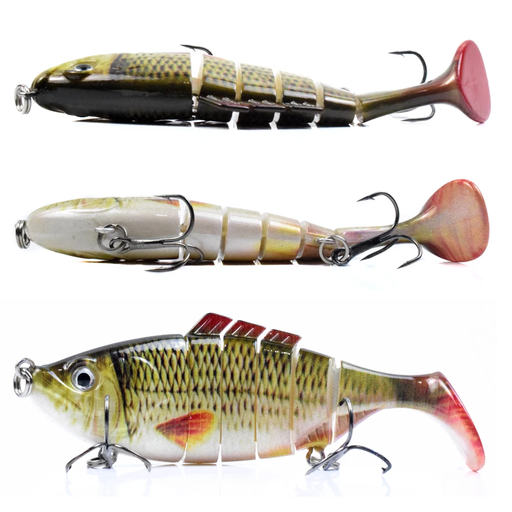 CCLTBA-Señuelos de Pesca multiarticulados, 10cm, 16,5g, cebo Shad que se hunde, Wobbler, duro, Swimbait, aparejos de pesca, señuelo de lubina - imagen 5