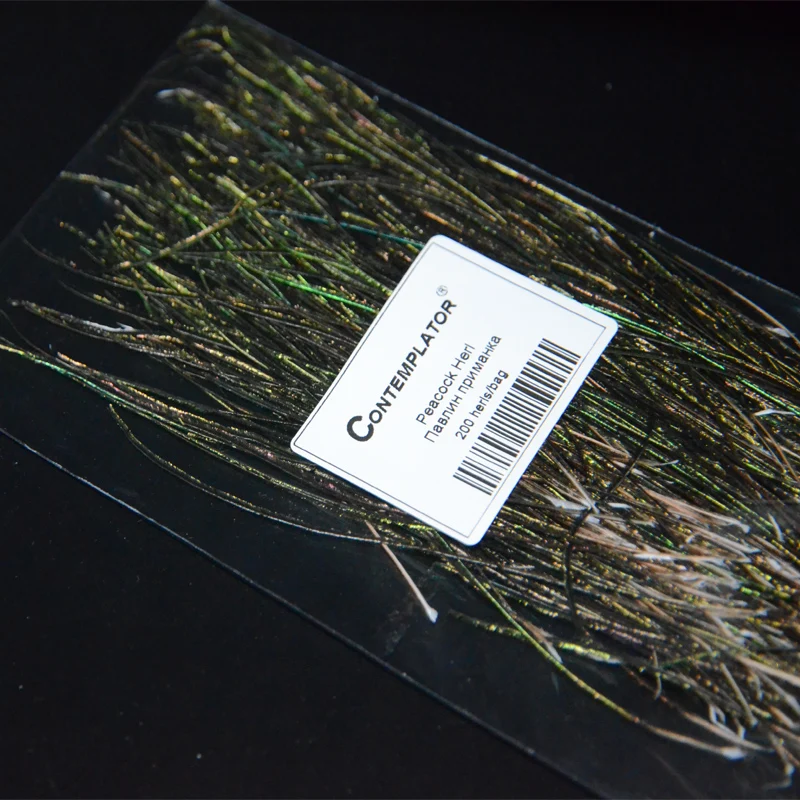 2 bolsas de fibras de pavo real iridiscentes naturales, atado de moscas, secas, ninfas húmedas, plumas de doblaje para cuerpos de pluma, costillas, collares, alas - imagen 3