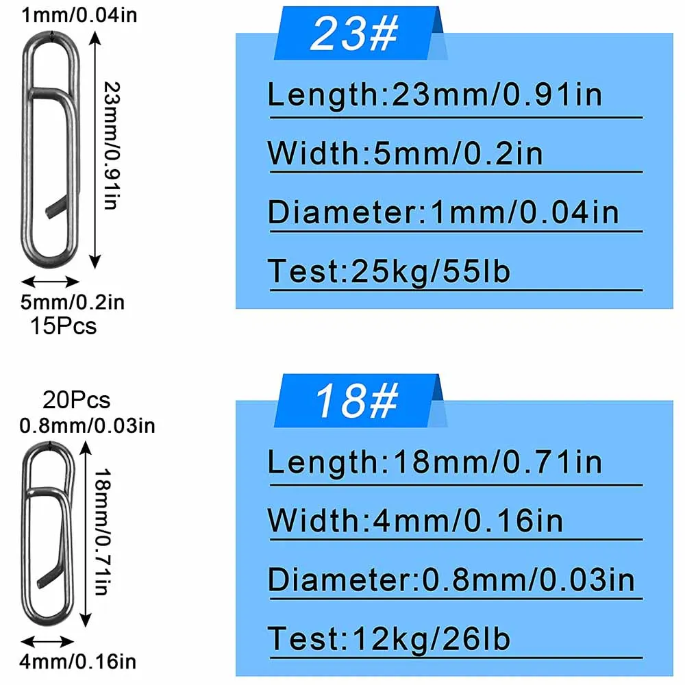 Conector de pesca de acero inoxidable, enganche de conexión rápida, accesorios de cambio rápido, aparejos terminales, 80 unids/caja - imagen 3