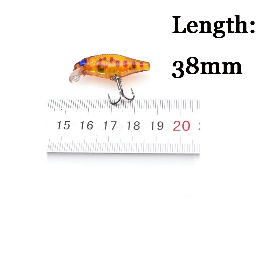 Señuelo pequeño de plástico duro para pececillos, cebo de pesca en agua, anzuelo triple, 1 pieza, novedad - imagen 4