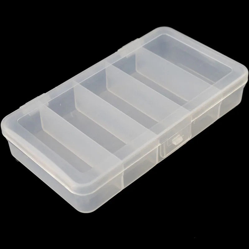 Caja de almacenamiento de plástico con 5 compartimentos, accesorio pequeño cuadrado para anzuelos de pesca, accesorio esencial para exteriores - imagen 5