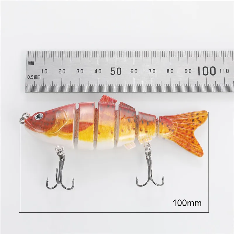 Swimbait Wobblers multiarticulados, Señuelos de Pesca para lubina, Lucio Artificial, señuelo de hundimiento duro, artículos para peces, aparejos, 10cm, 20g, 1 pieza - imagen 2