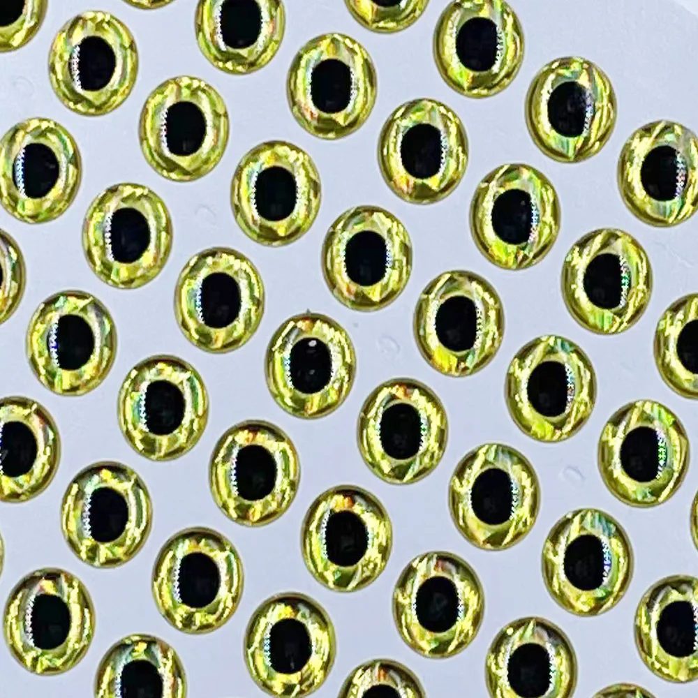 100 unids/lote ojos 3D 7mm 8mm 9mm 10mm ojos holográficos 3D alta transparente señuelo de pesca con mosca cebo de pececillo aparejos de pesca DIY - imagen 4