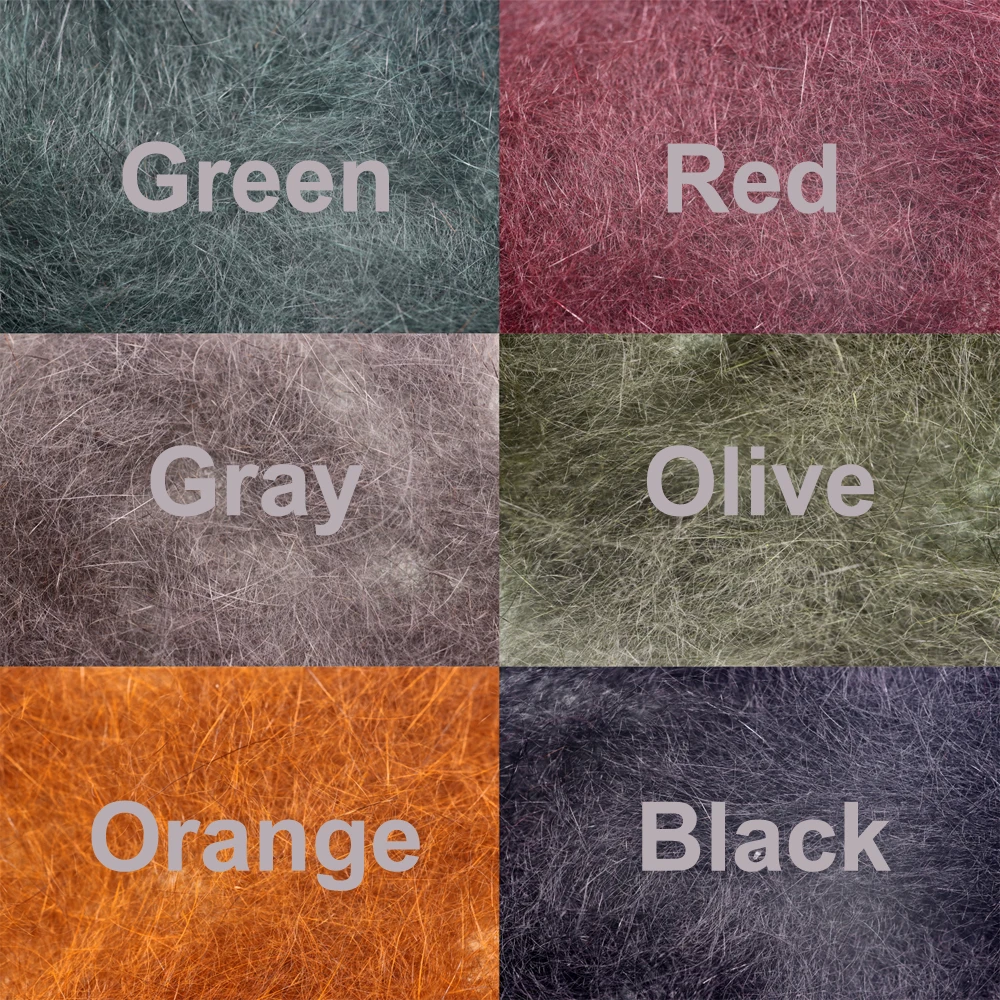 Bimoo-fibra de pelo de ardilla Natural, serpentinas de Ninfa Scud, Material de atado de moscas húmedas, Señuelos de Pesca de trucha, cebos - imagen 3