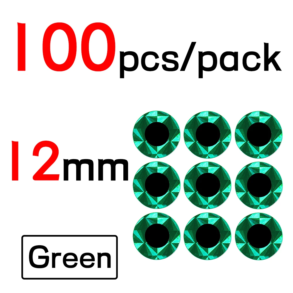 12mm Green 100pcs