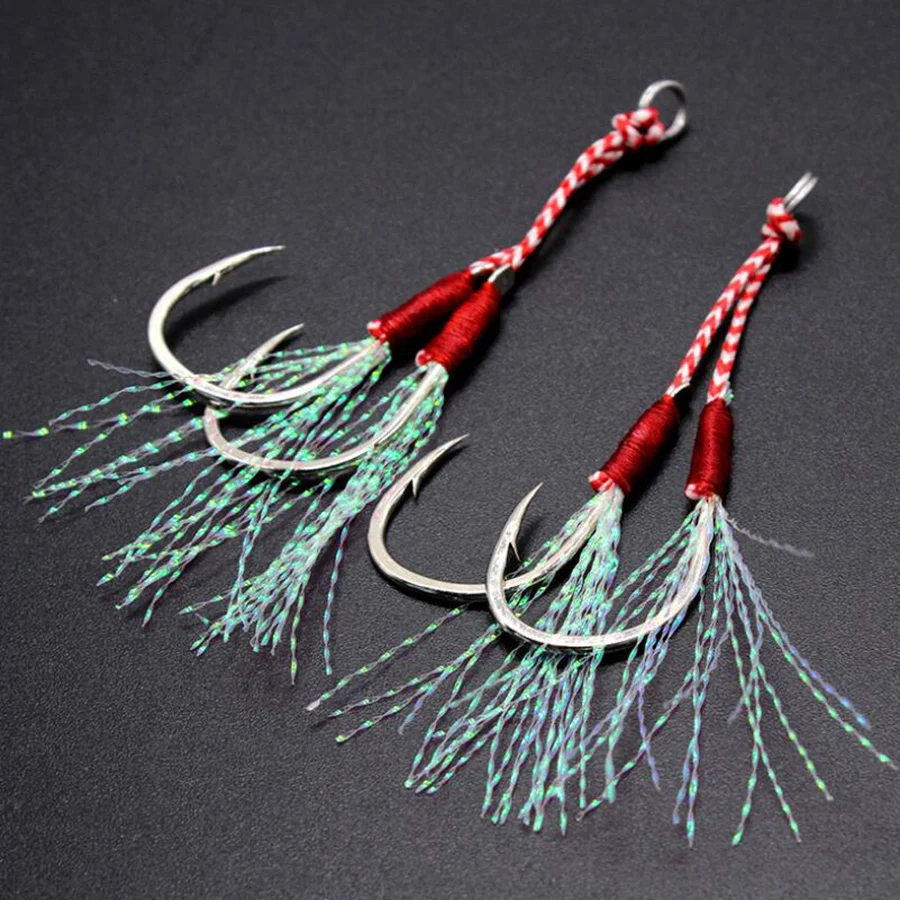 Señuelo de pesca de acero inoxidable, anzuelo de pesca con púas dobles/circulares/de mar y Océano, anzuelo de pesca lento - imagen 3