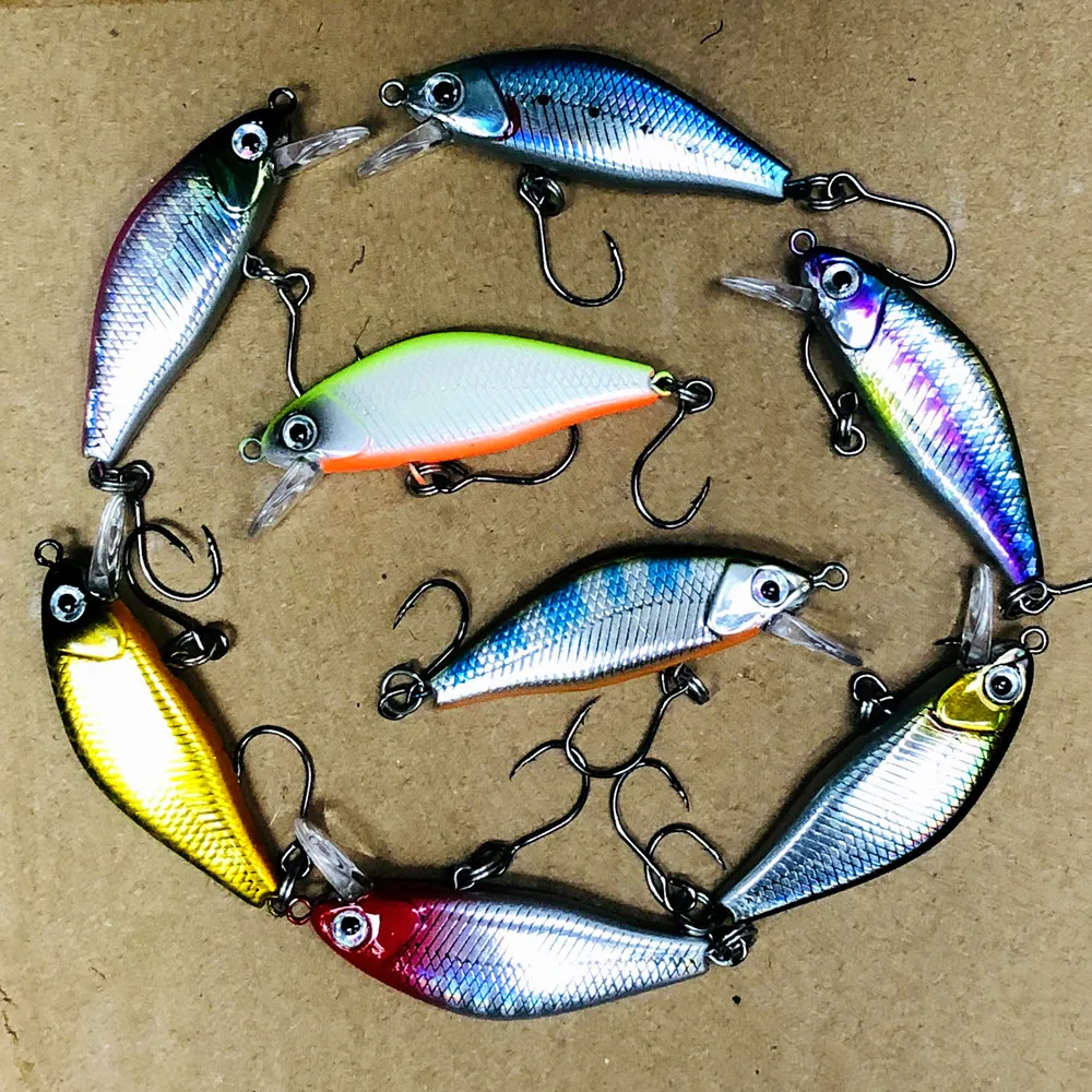 GREENSPIDER, 1 Uds., diseño japonés, señuelo de Pesca duro de alta calidad, Pesca Issen, 49mm, 4,2g, cebo de corriente que se hunde para trucha, Lucio, perca, lubina