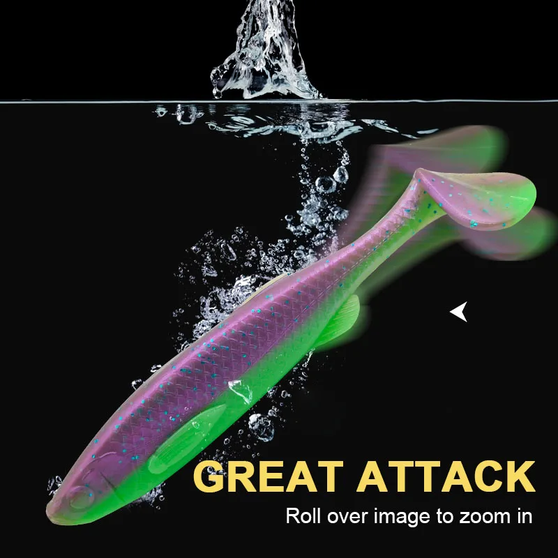 KESFISHING 5 "20g Bleak Paddle Tail cebos de plástico blando Swimbait T T T Tail Wobblers Pesca Señuelos de Pesca artificiales - imagen 5