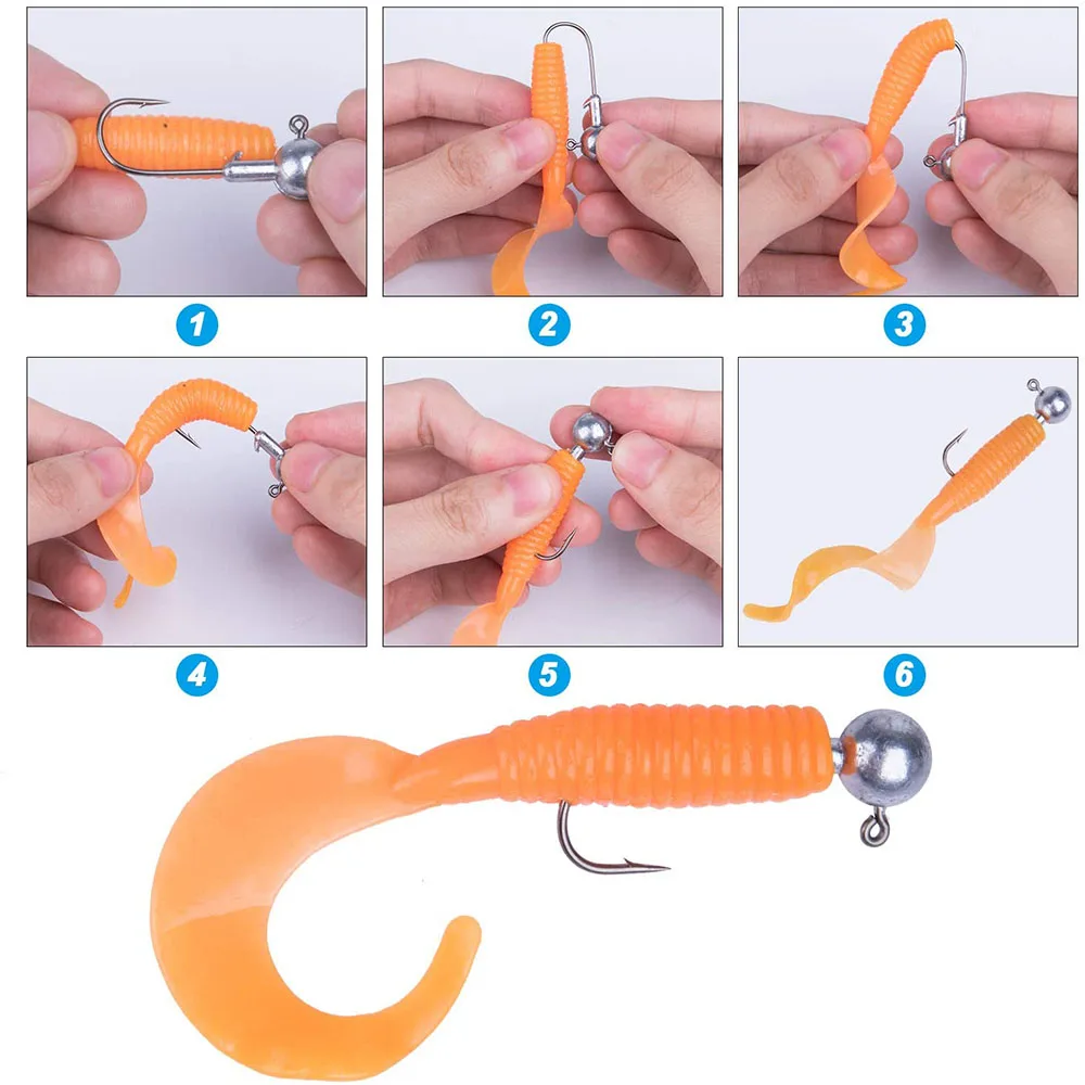 Anzuelo de pesca con cabeza plomada, 1g -20g, cabeza pesada, 10 unids/lote anzuelos plomados - imagen 5