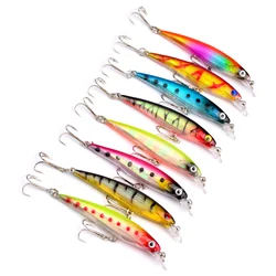 1 Uds Minnow Pesca Wobblers señuelo de Pesca cebo duro 8,2 cm 7,3g Swimbait con anzuelos triples isca artificial Lucio cebo aparejos de Pesca