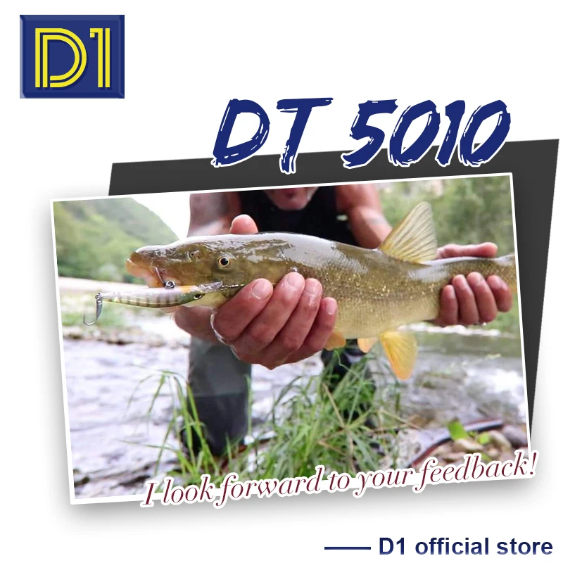 Señuelo de pesca de pececillo suspendido D1, 65mm, 5g, 77mm, 8,4g, Hover Fry Wobblers, cebo duro, aparejos de pesca Jerkbait para Lucio DT5010 - imagen 5