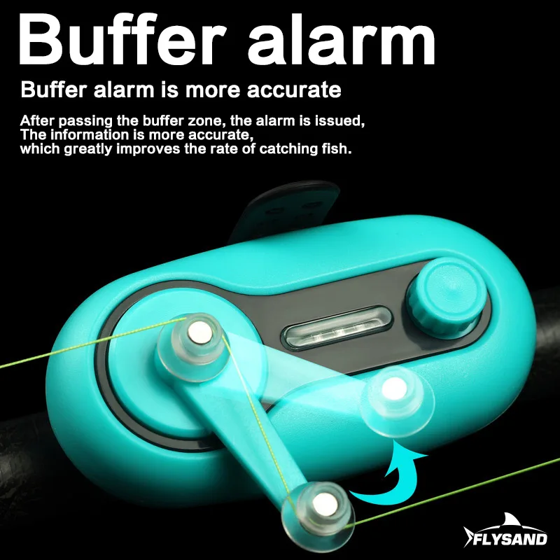FLYSAND-Luz LED electrónica para pesca, alarma de sonido, Clip de campana de alerta en caña de pescar, accesorios de pesca de mar nocturno - imagen 2
