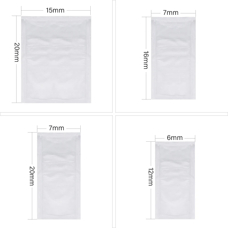 Mosodo-Bolsa de PVA de pesca Soluble en agua, bolsa de cebo de Boilie grueso, accesorios de herramientas de aparejos de pesca de carpa, 4 tamaños, 50 unidades por lote - imagen 3