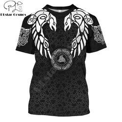 Camiseta con estampado 3D de Huginn and Muninn para hombre, camisa de manga corta Harajuku, tops informales Unisex, TX236, verano, 2023