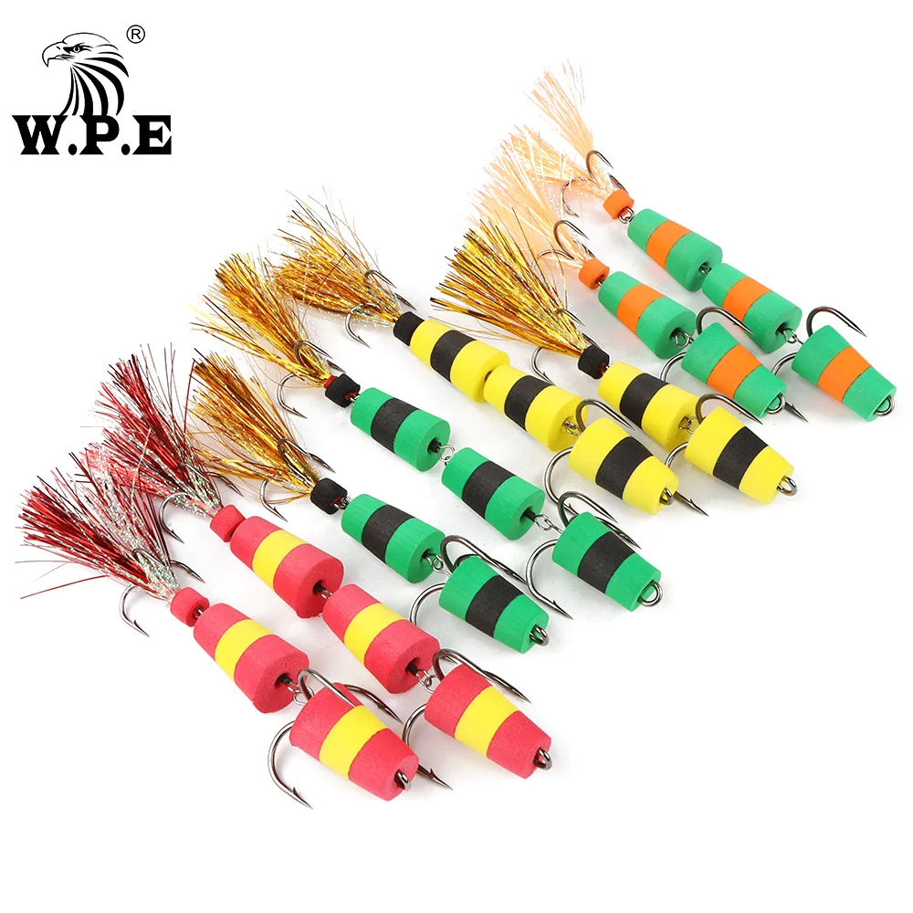 W.P.E nuevo señuelo de pesca Multicolor tamaño M/L SwimBait señuelo para lubina cebo para insectos señuelo de pesca suave aparejos de pesca señuelo de espuma nuevo MANDULA
