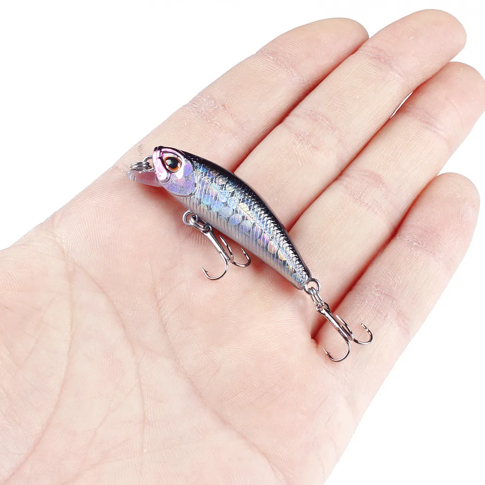 1 Uds Mini Minnow Señuelos de Pesca Wobblers 4,5 cm 3,5g hundimiento cebo duro de plástico Artificial Crankbait Jerkbait Pesca aparejos de lubina - imagen 4