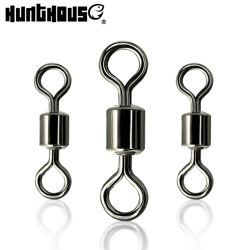 Hunthouse Ring LB Señuelos Conector 30 unids/bolsa Conector Rodamiento de bolas Snap Pesca Giratorios Rodamiento Cuentas de acero inoxidable lw312