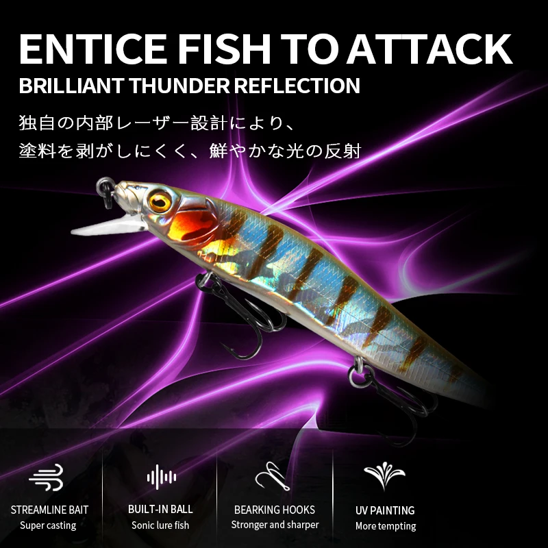 BEARKING 9,8 cm 10g SP buceo 2,1 m profesional Minnow Wobbler Señuelos de pesca calidad jerkbaits cebo Artificial aparejos depredadores - imagen 2