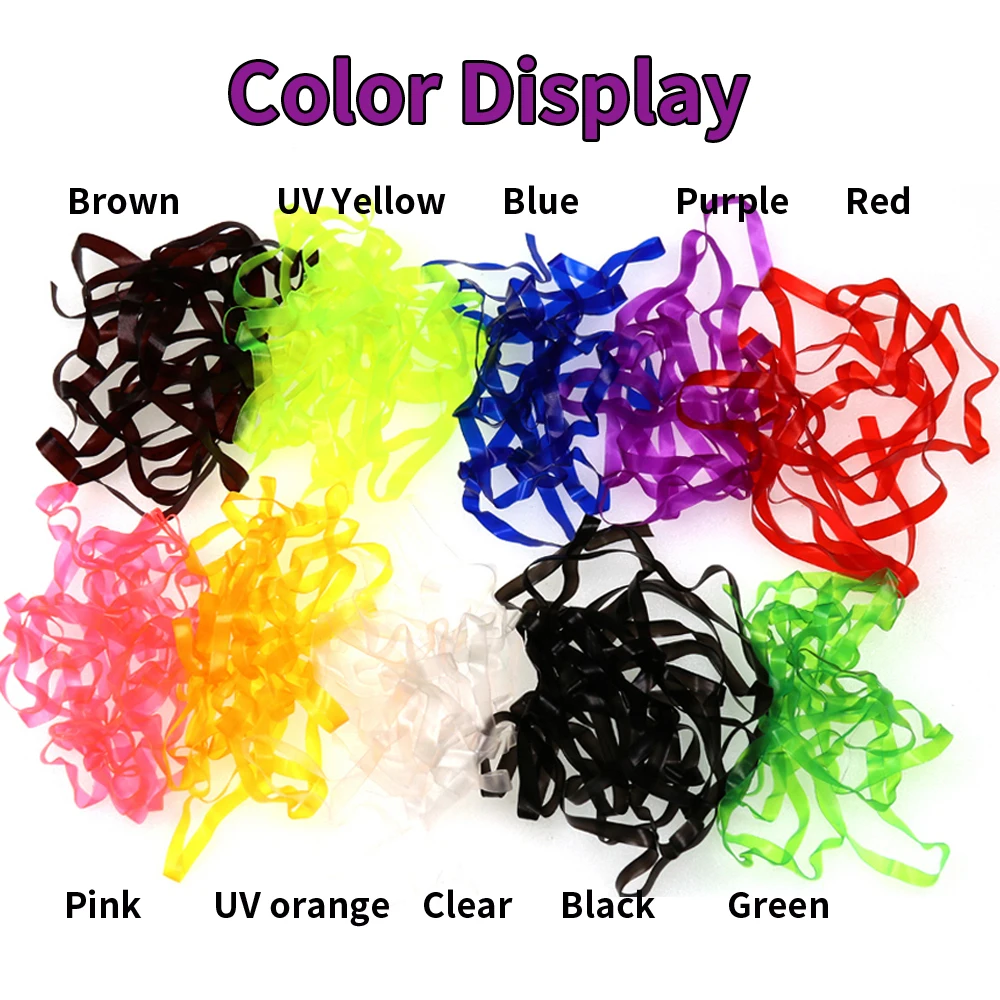 Wifreo-película fina de goma súper elástica para Ninfa, respaldo de mosca de peón de Camarón, Material de atado de Ninfa checa, 2 o 10 bolsas - imagen 2