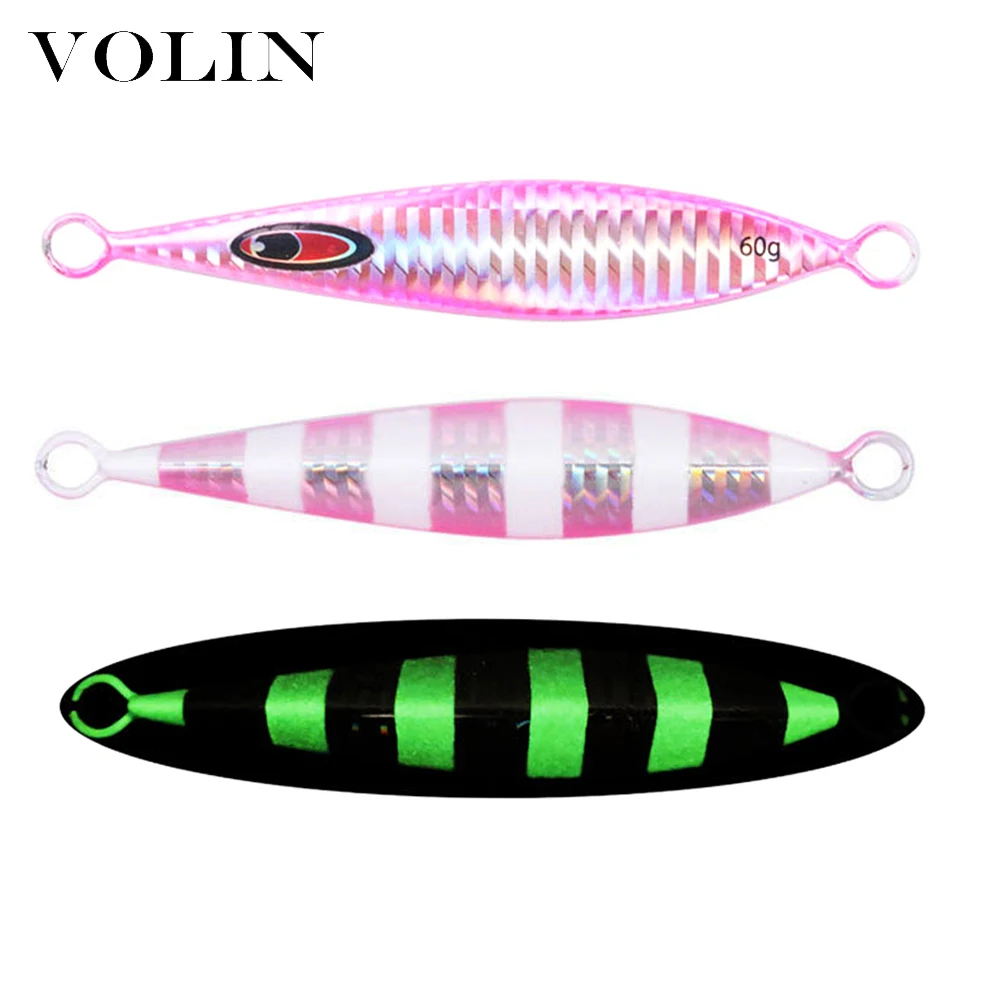 VOLIN-señuelo de Pesca de 113mm/60g, Jigging de Metal de hundimiento lento, fundición a tierra, anzuelo de Pesca de agua salada, Ephemera, nuevo, 1 ud. - imagen 4