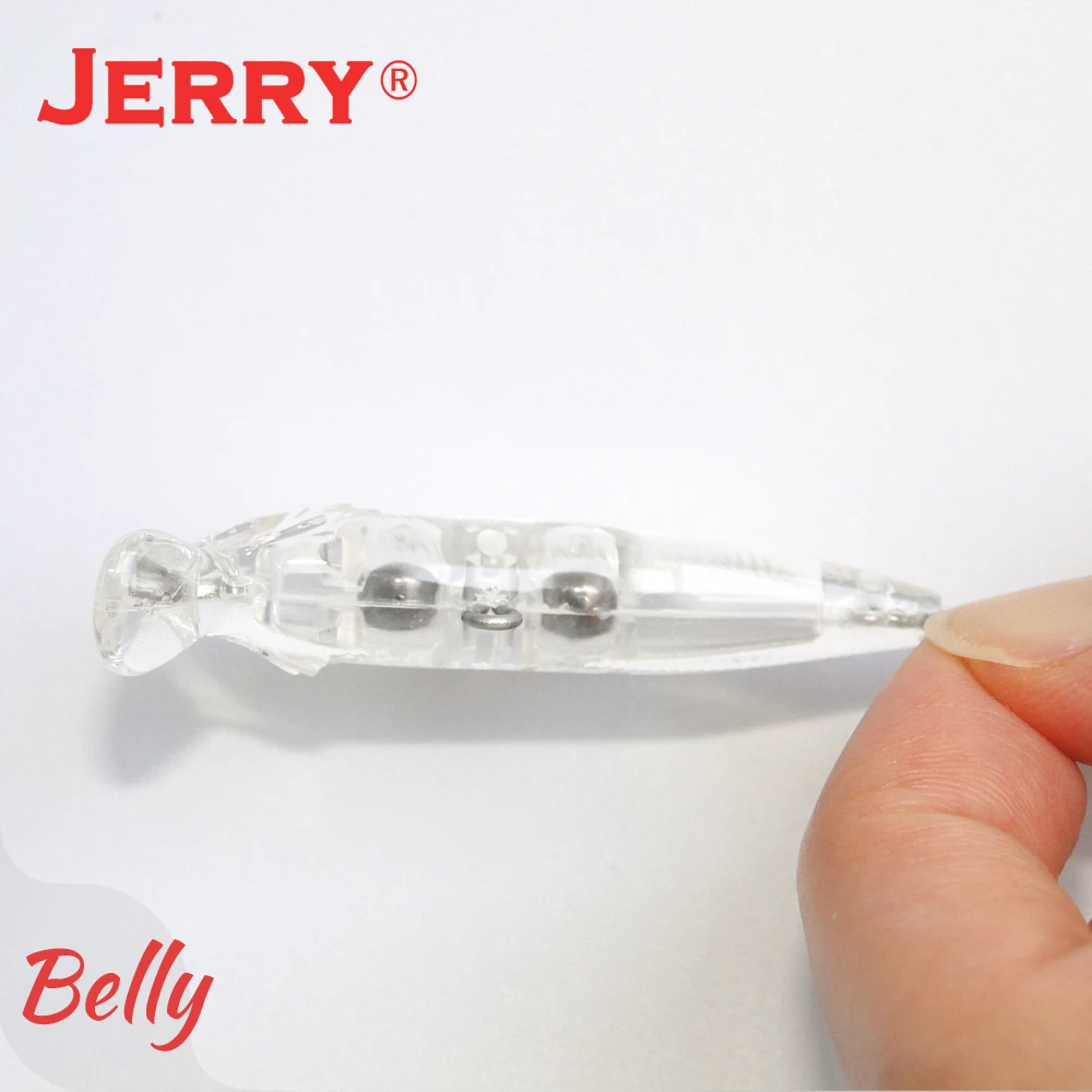 Jerry Silder-Cebo duro de pesca ultraligero, cebo de plástico sin pintar, de hundimiento lento, Wobbler, 10 piezas - imagen 5