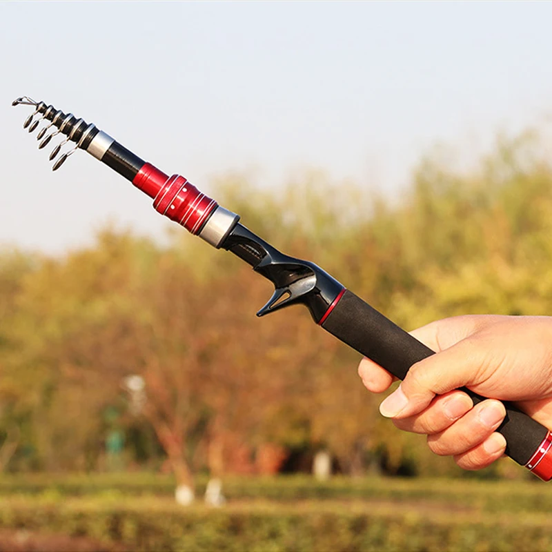 Caña de pescar telescópica de 1,5-2,4 M, caña giratoria de fundición, accesorios de pesca de carpa de mar - imagen 2