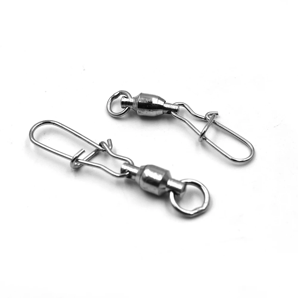 MNFT 12 Uds. Accesorios de pesca giratorios a presión de acero inoxidable Terminal de anillo sólido aparejos conector aparejo 0 #   -8 #   Opcional - imagen 4